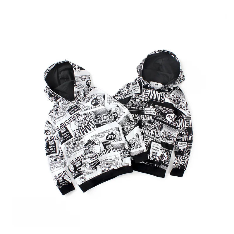 New Kids Hoodies Childen Cartoon Hoodies Clothes Korean Teenage Boys