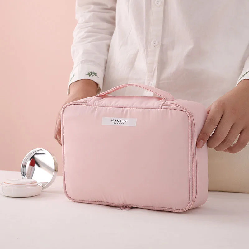 High Capacity Cosmetic Bags for Women Nylon Waterproof Travel Storage Set