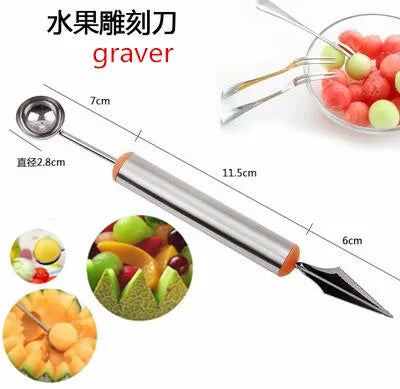 High Quality Stainless Steel Melon Watermelon  Slicer Corer Fruit Cutters Knife