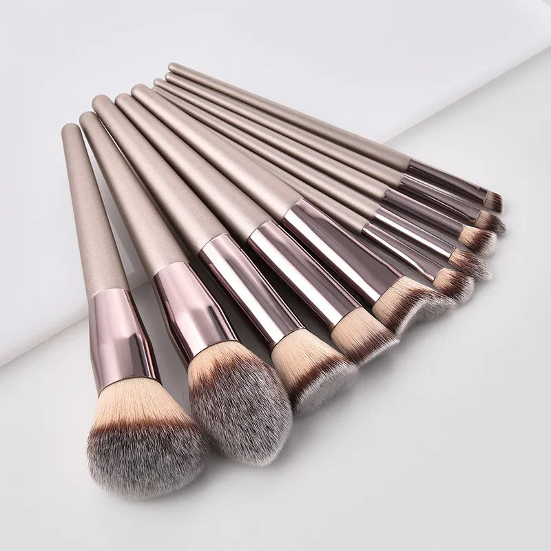 22 PCs Makeup Brushes Champagne Gold Premium Synthetic Concealers Makeup Brushes