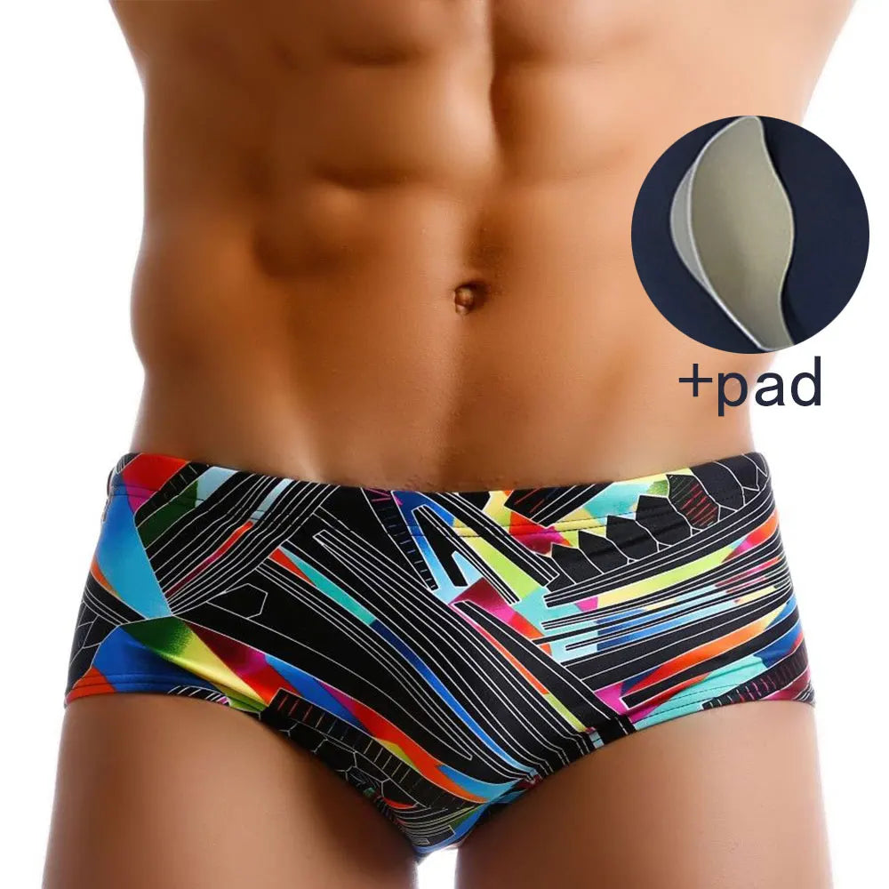 UXH Brand Men's Swimwear Trunks Outdoors Sexy Summer Stretch Beach Surf Swim