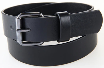 Good Qaulity Black PU Belt for Student School Boys Waist Straps Leather Belt