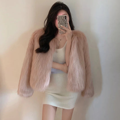 2024 Winter Warm Lady Faux Fur Jackets