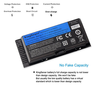 KingSener 11.1V 9000mAh FV993 Laptop Battery for DELL Precision M6600 M6700