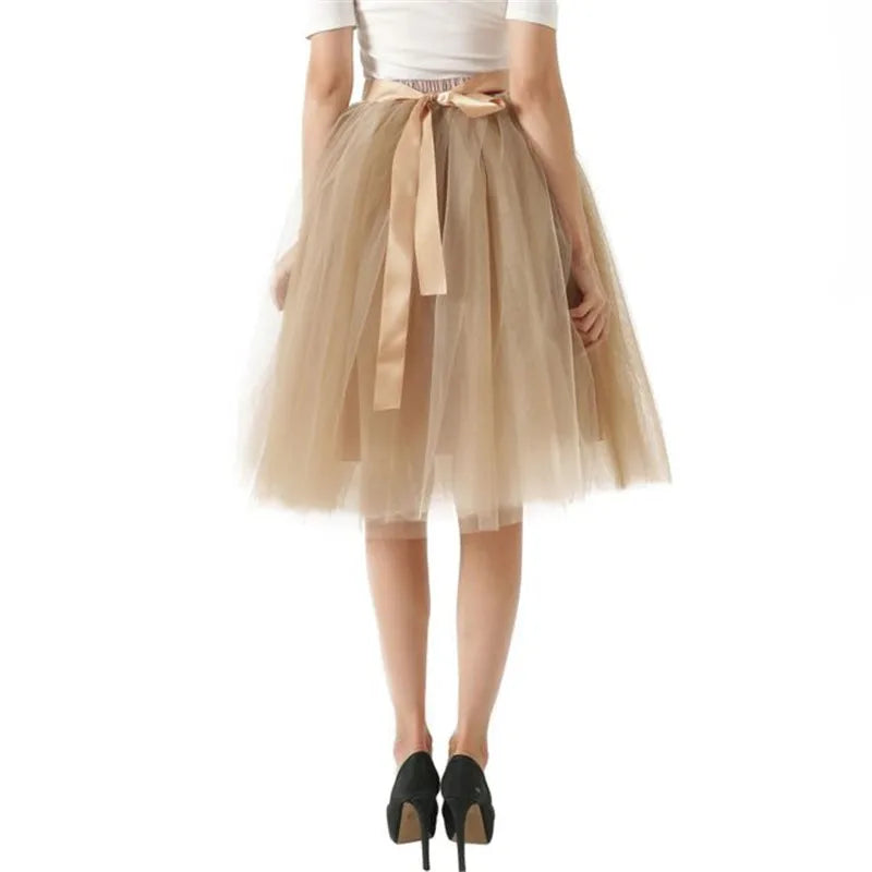 5 Layers 65cm Fashion Tulle Skirt Pleated TUTU Skirts Girls