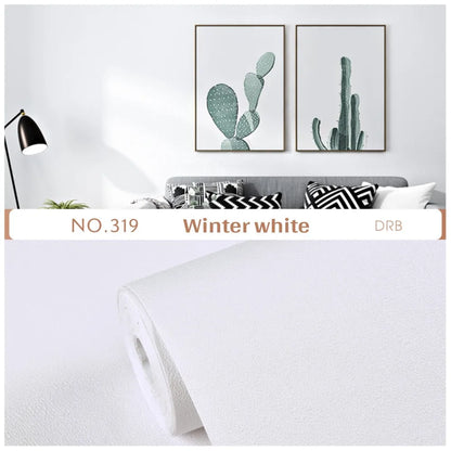 PVC Matt Pure White and Black Self-Adhesive Wallpaper Vinyl Wall Paper