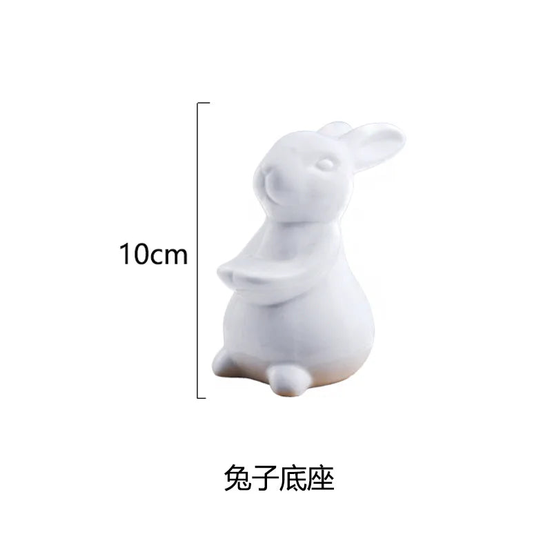 Rabbit Ceramic Tray Wedding Dessert Rack Fruit Plate Cake Stand Dessert Plates