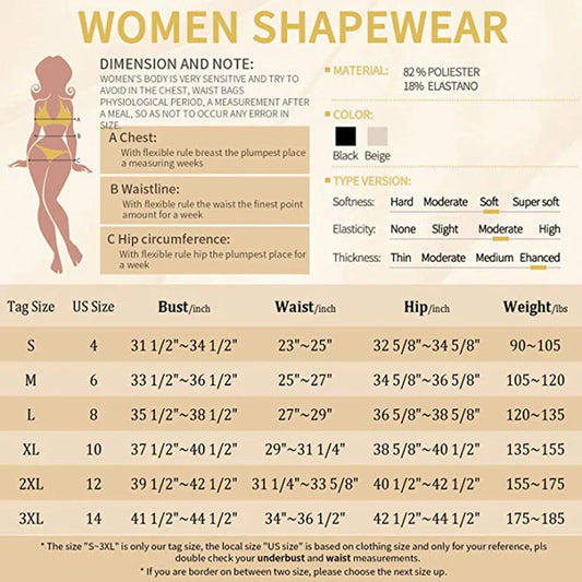 Women's Full Body Shapewear Bodysuit Post Surgery Compression Garment Firm