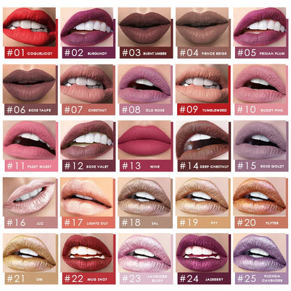 FOCALLURE Waterproof Matte Liquid Lipstick Long-Lasting Lip Tint Nude