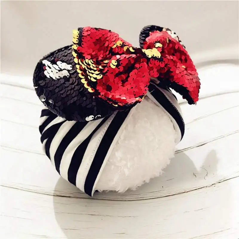 Winter Children Big Bowknot Hat Baby Cap Thick Warm Knitting