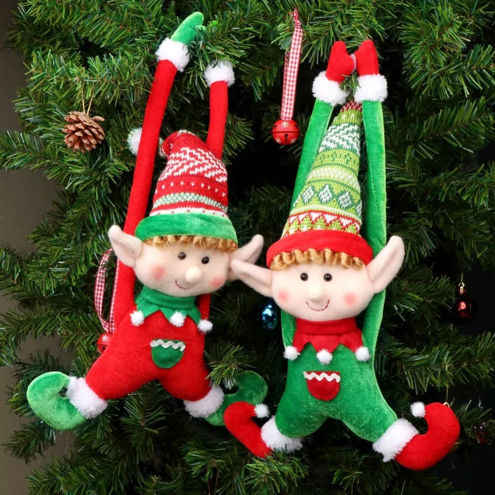 OurWarm Christmas Decoration Elf Doll Plush Christmas Tree Hanging Ornament