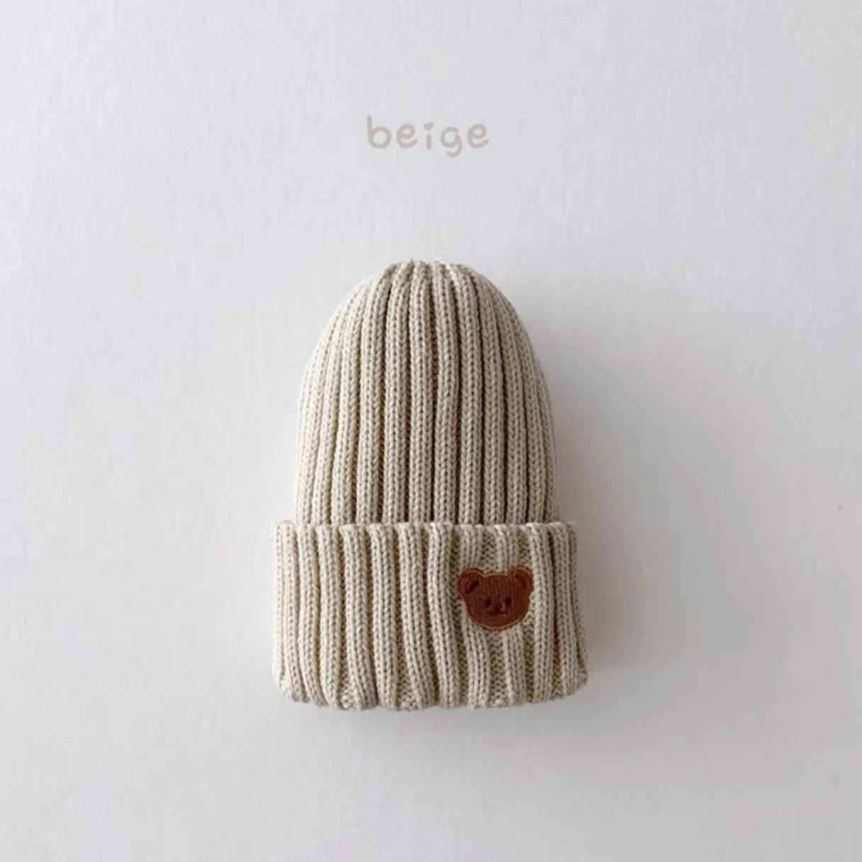 Embroidery Kids Girls Boys Beanies Caps Warm Soft Casual Autumn Winter Solid