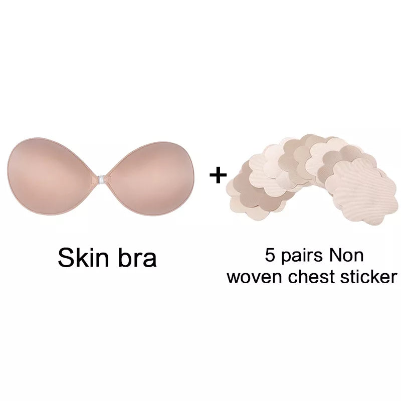 Silicone Bra Invisible Women Lady Nipple Cover