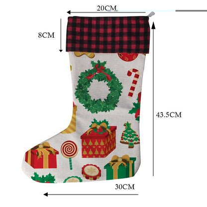 Prosub Christmas Stocking Sublimation Blank White Xmas Linen Socks Sublimation