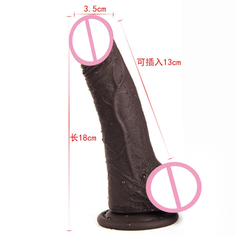 22CM Super Huge Black Dildos Strapon Thick Giant Realistic Dildo Anal Butt