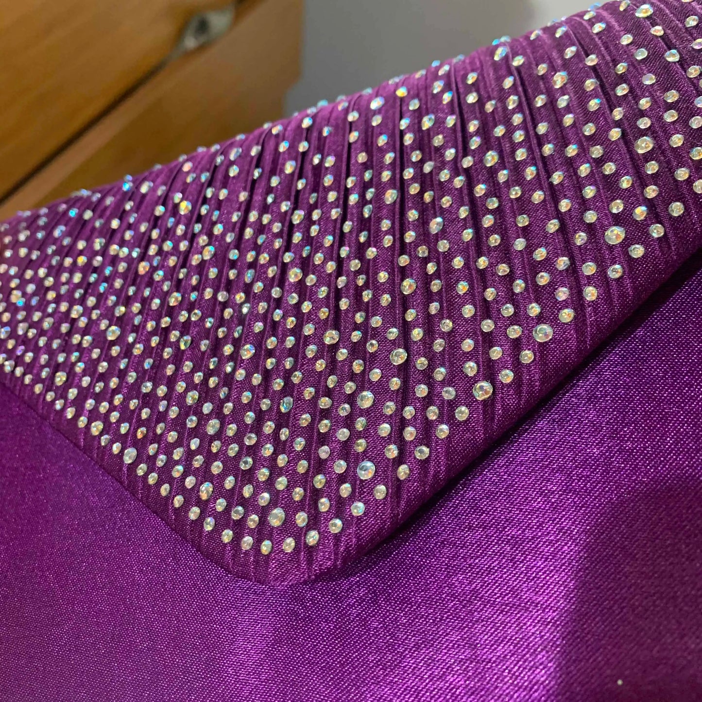 Purple Women Wedding Clutch Handbag Luxury PU Leather Bags Designed Clutch Purse