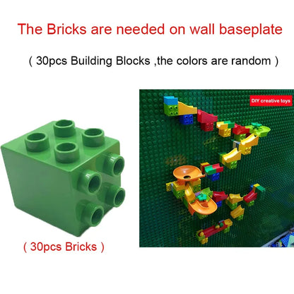 Creative Building Blocks Wall Base Plates Marble Race Run