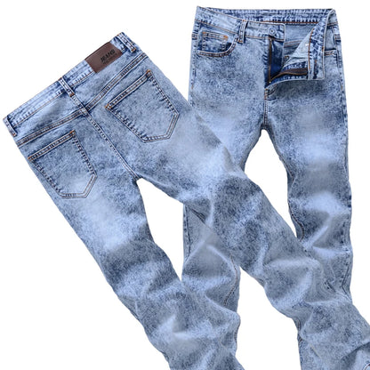 Men's Skinny Jeans Gray/Blue Denim Jeans New Fashion Men Pencil Pants Slim Jeans