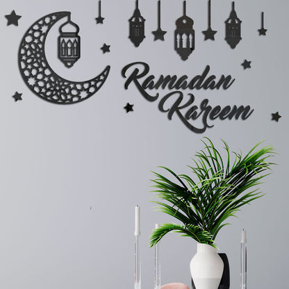 Muslim Islam Eid Mubarak Ramadan Crystal Mirror Wall Sticker Room Decorations