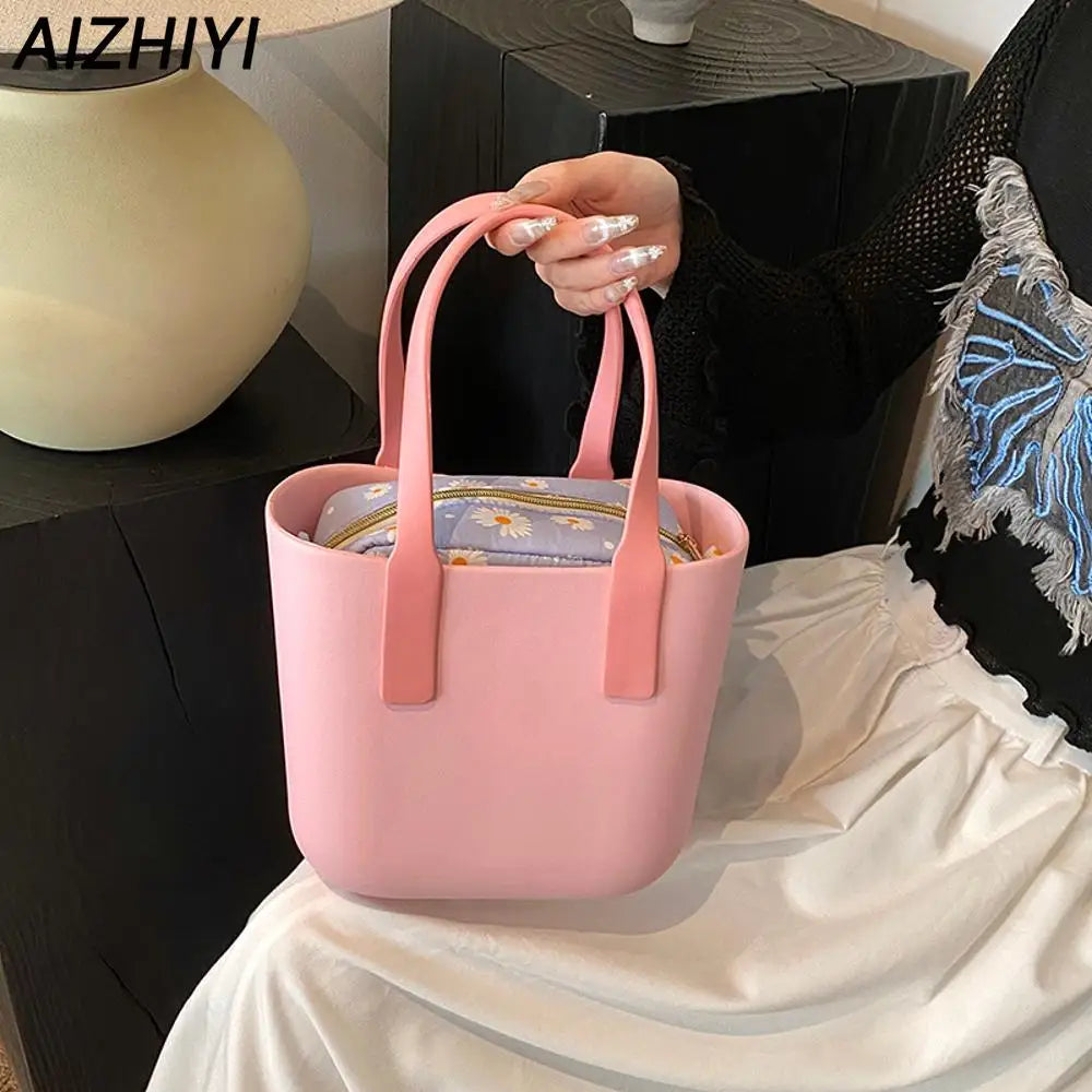 Summer Tote Beach Bag Women EVA Handbag Basket Bags Shopping Bags