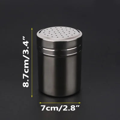 Stainless Steel Spice Sugar Salt Pepper Herb Shaker Jar Seasoning Bottle