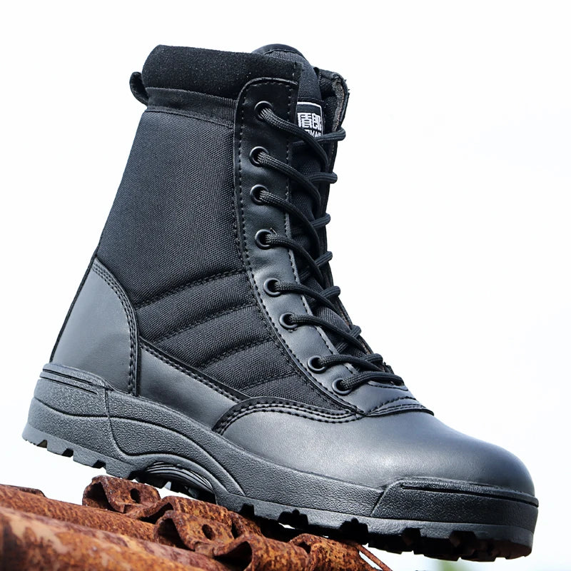 Men Desert Tactical Boots Mens Working Safty Shoes Combat Cargo Hiking Boots