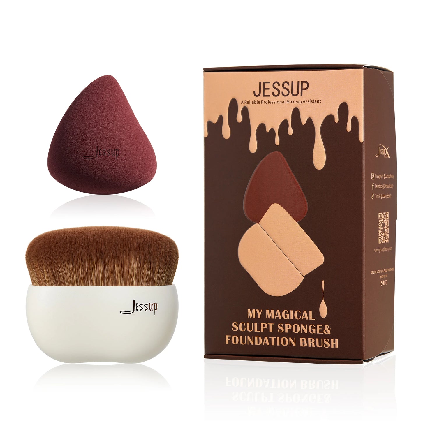 Jessup Makeup Brush Foundation Brush With Makeup