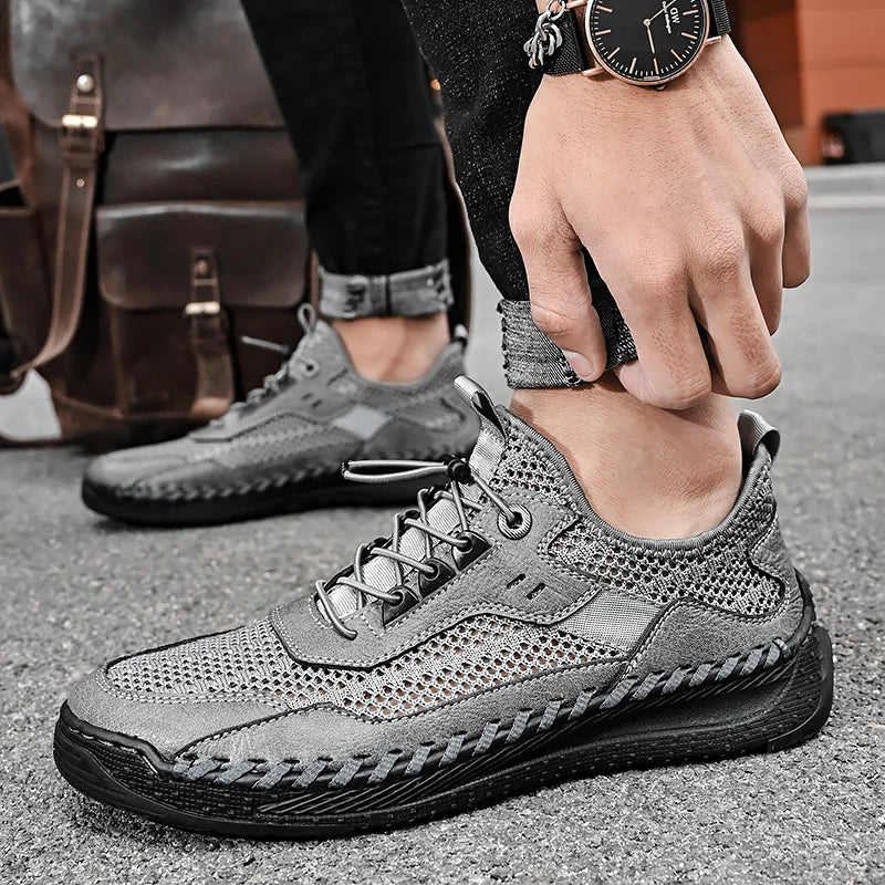 Handmade Leather Shoes Men Casual Sneakers Driving Shoe Leather Loafers Men