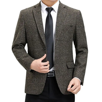 Batmo 2023 New Arrival High Quality Smart Plaid Casual Blazer Men,men's Casual