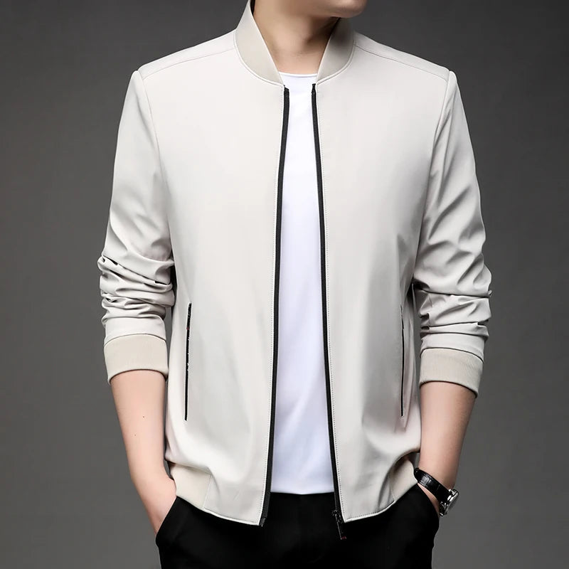 Fashion Handsome Spring Baseball Collar Business Casual Jacket