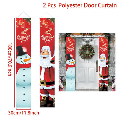 Christmas Door Decoration 2024 Merry Christmas Banner Decor for Home