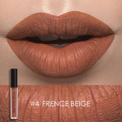 FOCALLURE Waterproof Matte Liquid Lipstick Long-Lasting Lip Tint Nude Lipgloss