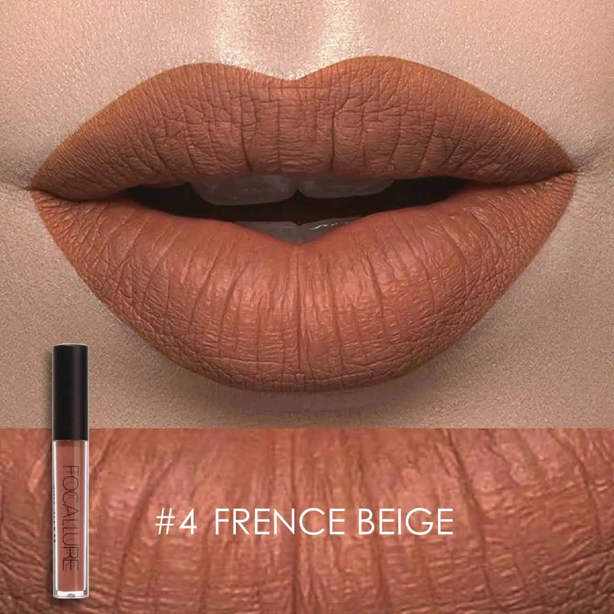 FOCALLURE Waterproof Matte Liquid Lipstick Long-Lasting Lip Tint Nude