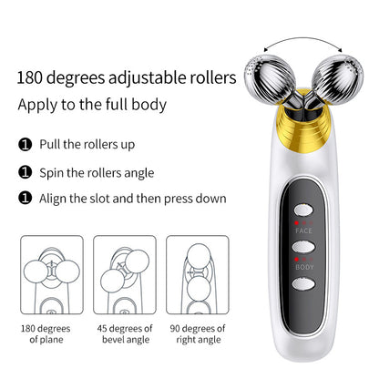 Women Home Use Skin Care Tool Microcurrent Face Lift Roller Electric Face Roller