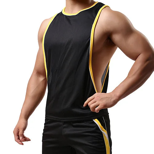 Aimpact Men's Vigor Tank Tops Fitness Bodybuiding Clothing Low Cut Side Arm