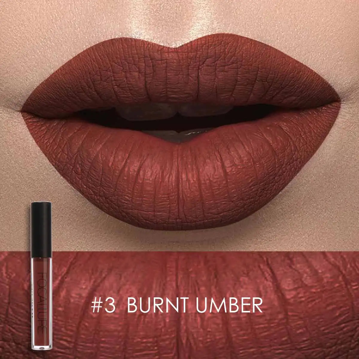 FOCALLURE Waterproof Matte Liquid Lipstick Long-Lasting Lip Tint Nude Lipgloss