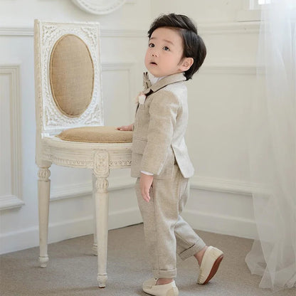 2024 New Boy Suit Set Wedding for Toddler Boys Formal Dress Children 1-8 Year