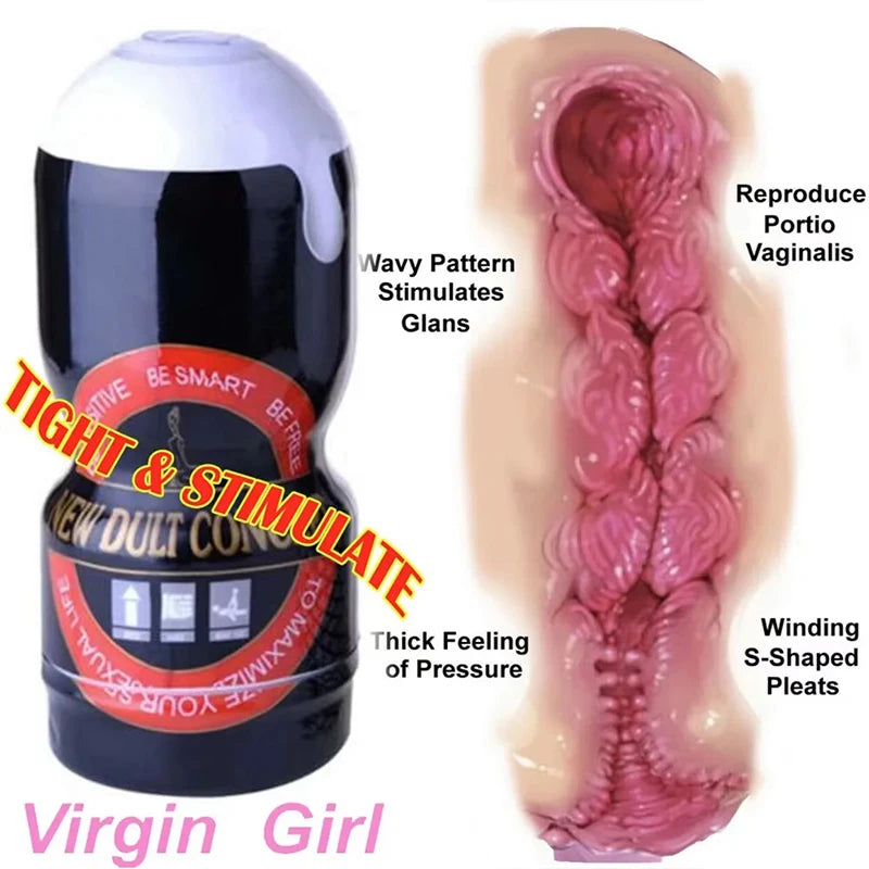 Male Masturbator Sex Toy for Men Cup Vacuum Pressure Sucking Silicone Vagina