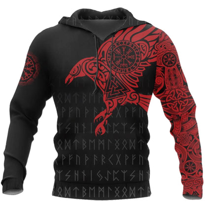 Raven of Tattoo 3D Printed Men Hoodies Retro Harajuku Fashion Hooded Sweatshirt