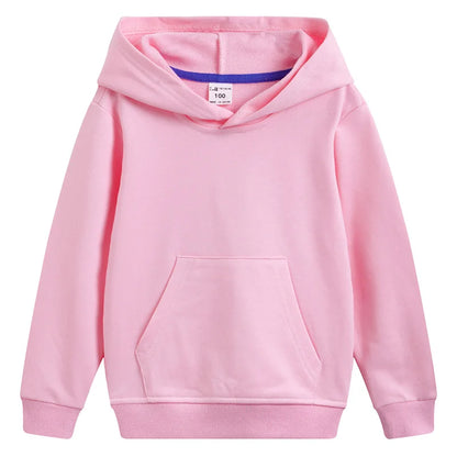 DE PEACH Autumn Winter Cotton Kids Girls Boys Hoodies Outerwear Teenager