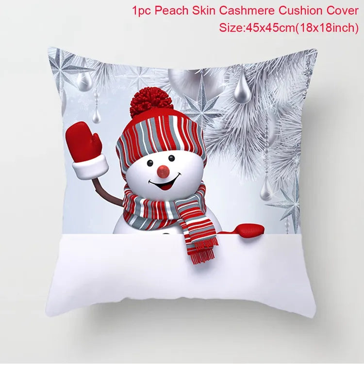 Merry Christmas Cushion Cover Christmas Decorations for Home 2024 Christmas