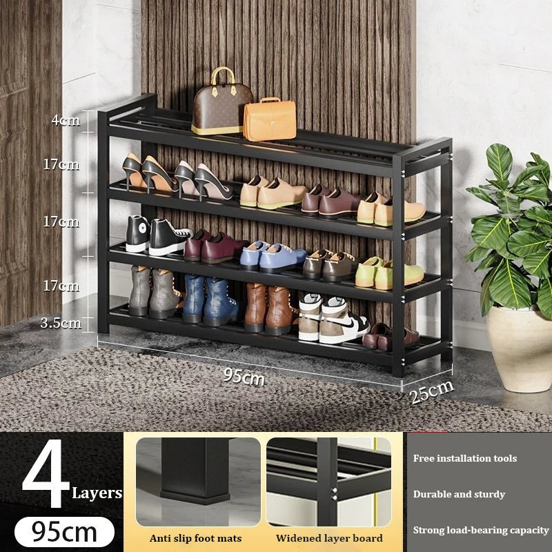 Light Luxury Multi-Layer Shoe Rack Livingroom Entry Hallway Seat Stool Storage