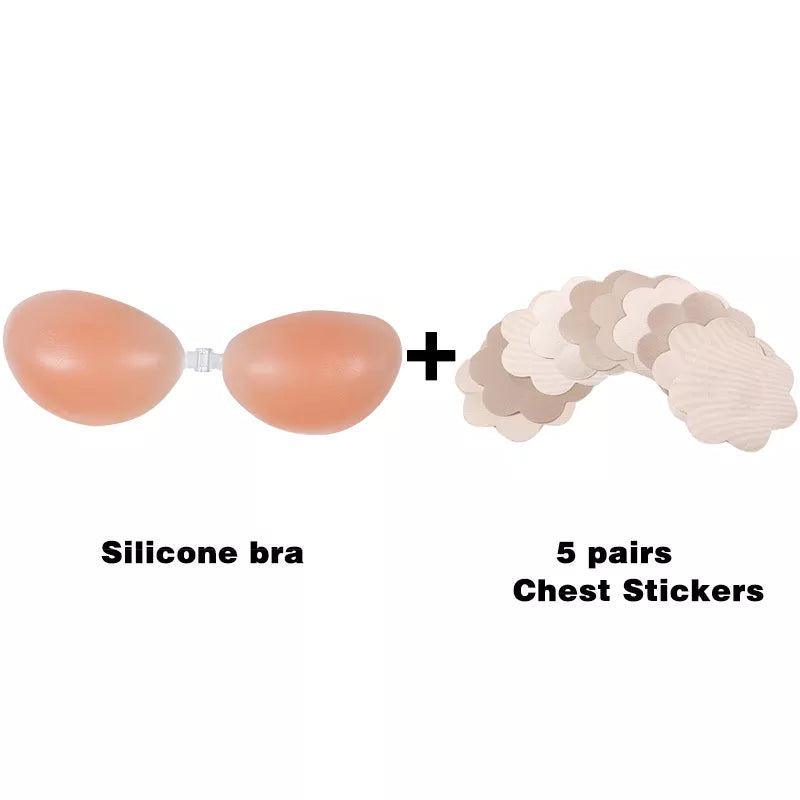 Silicone Bra Invisible Women Lady Nipple Cover