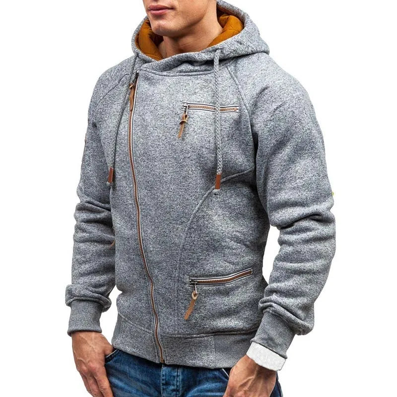 New Hoodie Men 2021 Autumn Casual Solid Long Sleeve Mens Hoodies Sweatshirts Sli