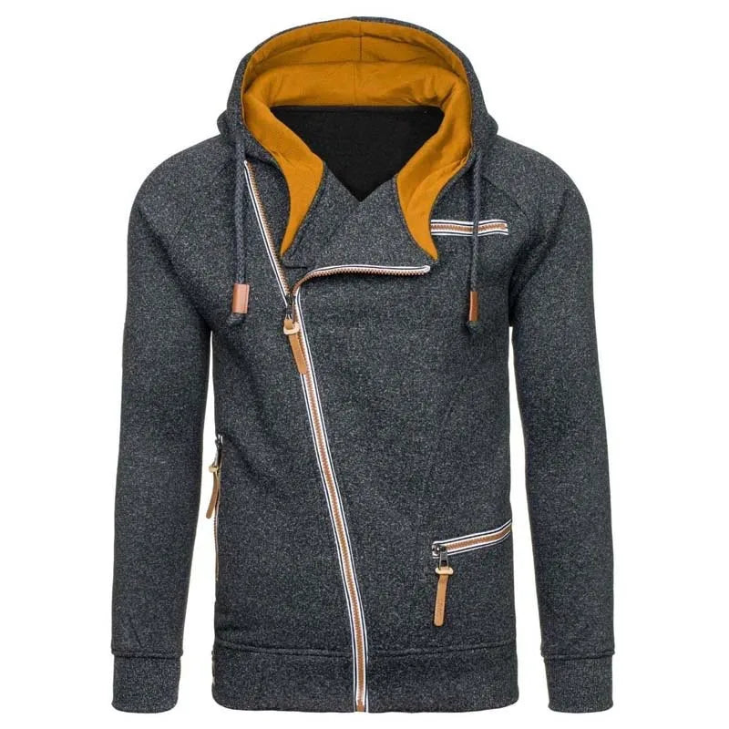 New Hoodie Men 2023 Spring CaSleeve Mens Hoodies Sweatshirts Slim Zipper Hoo