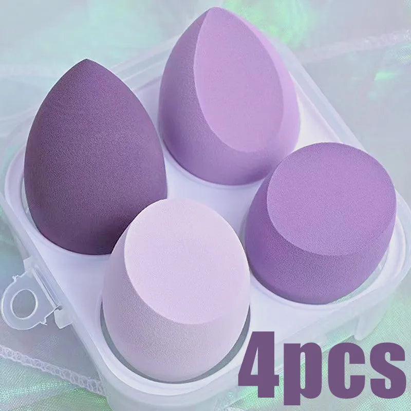 4Pc Beauty Egg Makeup Blender Cosmetic Puff Makeup Sponge Cushion Foundation