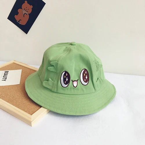 2-6 Years Old Panama Cap for Kids Spring Summer Cartoon Bucket Hats