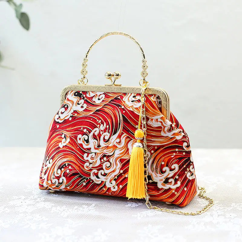 Fashion Vintage Fringe Bag Small Shell Bags Chain Women Shoulder Crossbody Bag