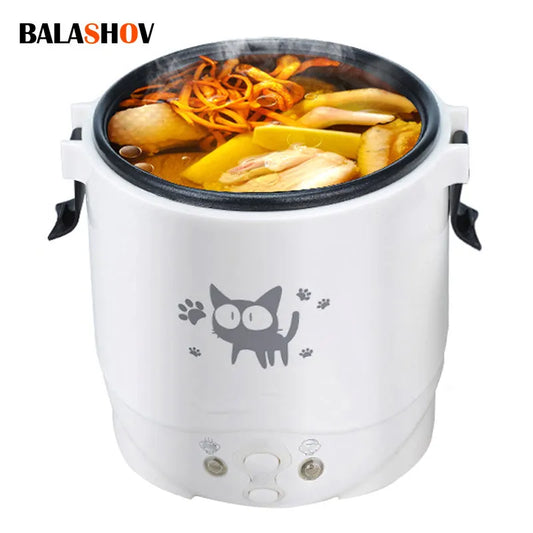 Electric Mini Rice Cooker Portable MultiCooker Small Household 12V  24V 220V