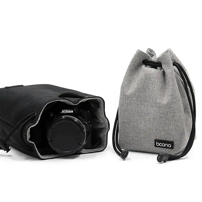 BOONA Camera Bag Backpack Lens Bag Drawstring Pouch Fleece Waterproof Camera